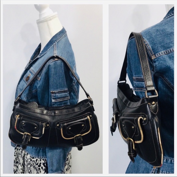 Burberry Handbags - Authentic Burberry Rare Vintage Black Shoulder Bag